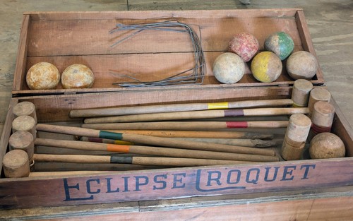 Vintage eclipse croquet set - croquet,